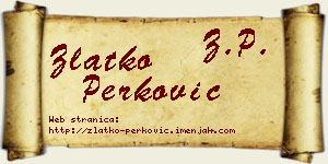 Zlatko Perković vizit kartica